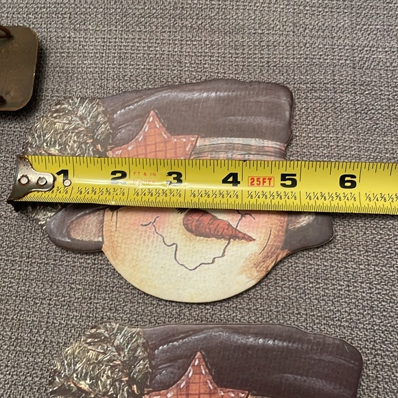 Snowmen Coaster Set of 4 with Metal Star Holder Winter Christmas - Picture 5 of 11